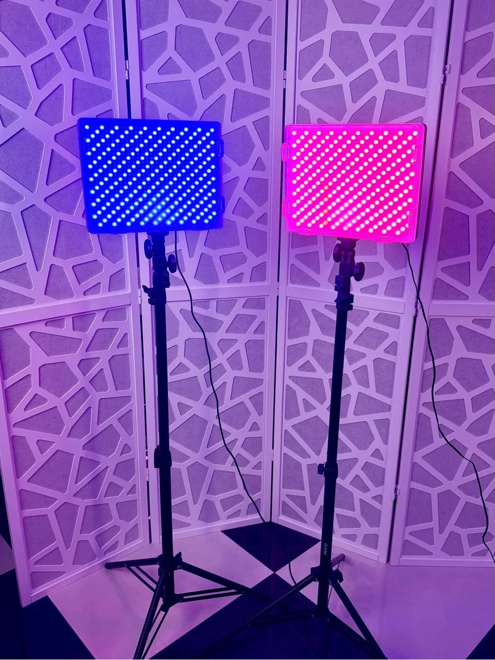 GVM R500R RGB LED Video Light Kit 2-Pack with Adjustable Stands